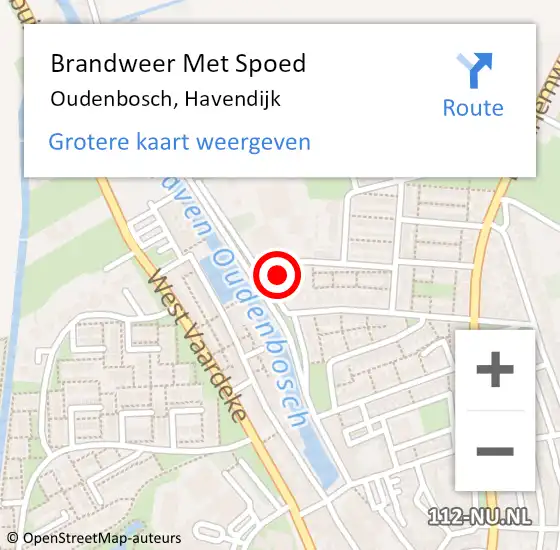 Locatie op kaart van de 112 melding: Brandweer Met Spoed Naar Oudenbosch, Havendijk op 21 oktober 2021 07:34