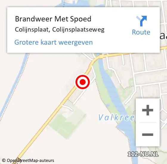 Locatie op kaart van de 112 melding: Brandweer Met Spoed Naar Colijnsplaat, Colijnsplaatseweg op 21 oktober 2021 07:48