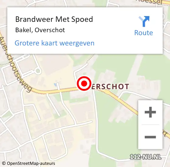 Locatie op kaart van de 112 melding: Brandweer Met Spoed Naar Bakel, Overschot op 21 oktober 2021 07:58