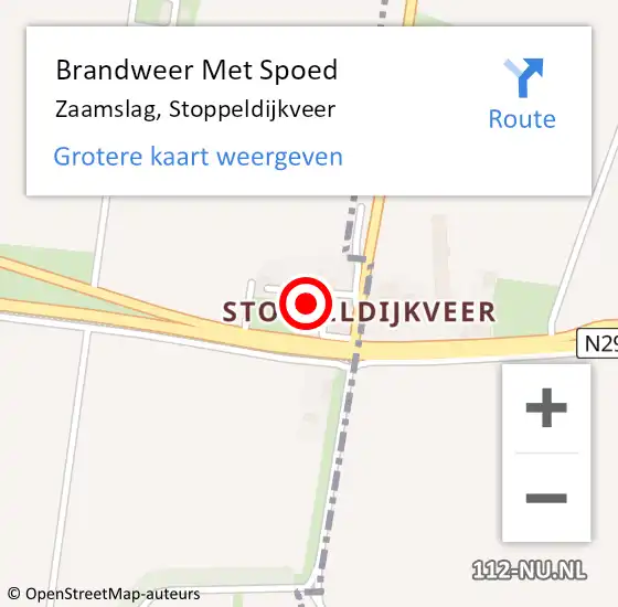 Locatie op kaart van de 112 melding: Brandweer Met Spoed Naar Zaamslag, Stoppeldijkveer op 21 oktober 2021 08:03