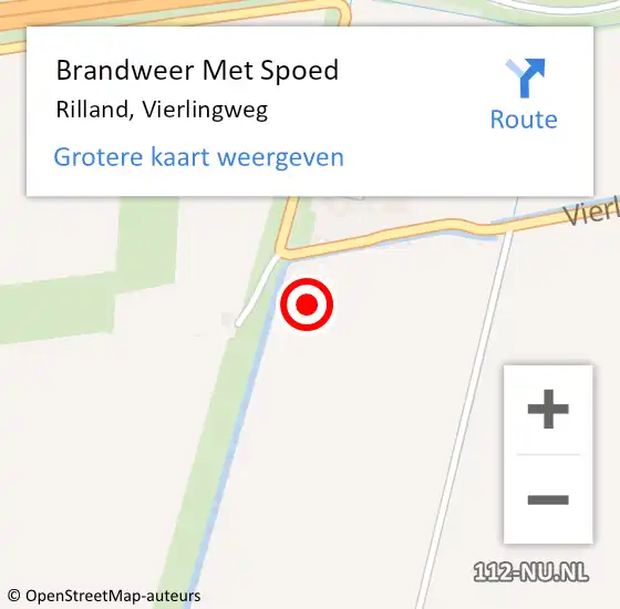 Locatie op kaart van de 112 melding: Brandweer Met Spoed Naar Rilland, Vierlingweg op 21 oktober 2021 08:58