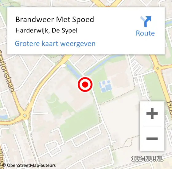 Locatie op kaart van de 112 melding: Brandweer Met Spoed Naar Harderwijk, De Sypel op 21 oktober 2021 09:00