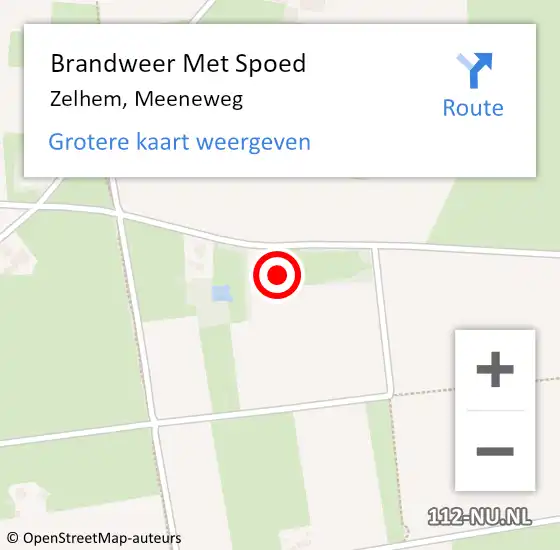 Locatie op kaart van de 112 melding: Brandweer Met Spoed Naar Zelhem, Meeneweg op 21 oktober 2021 09:42