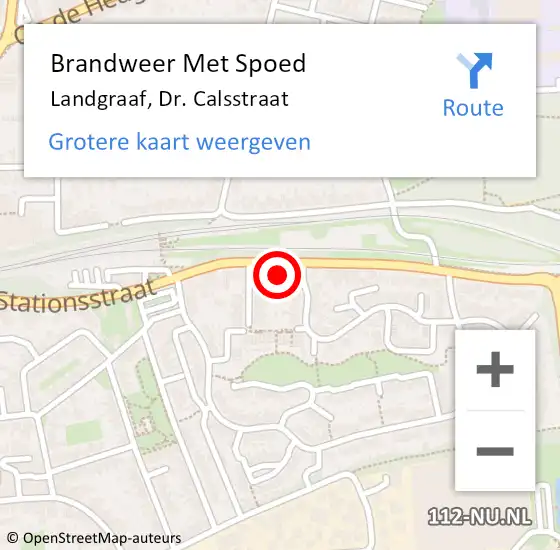 Locatie op kaart van de 112 melding: Brandweer Met Spoed Naar Landgraaf, Dr. Calsstraat op 21 oktober 2021 10:14