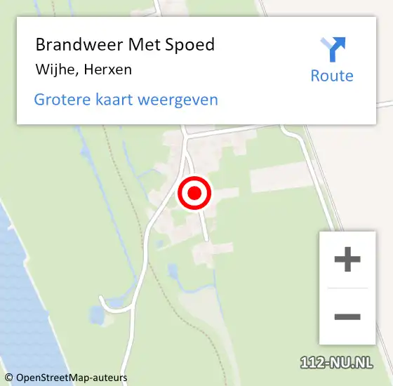 Locatie op kaart van de 112 melding: Brandweer Met Spoed Naar Wijhe, Herxen op 21 oktober 2021 11:18