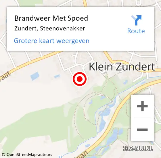 Locatie op kaart van de 112 melding: Brandweer Met Spoed Naar Zundert, Steenovenakker op 21 oktober 2021 13:24