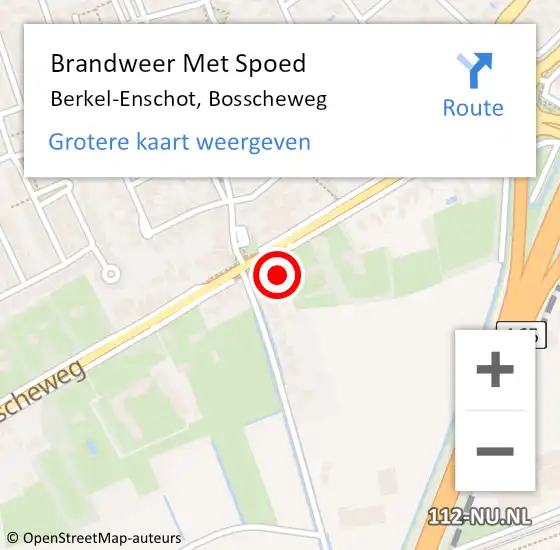 Locatie op kaart van de 112 melding: Brandweer Met Spoed Naar Berkel-Enschot, Bosscheweg op 21 oktober 2021 17:17