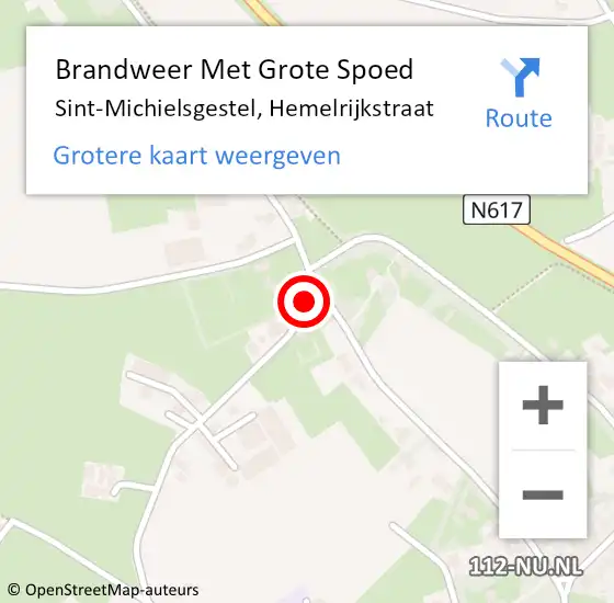Locatie op kaart van de 112 melding: Brandweer Met Grote Spoed Naar Sint-Michielsgestel, Hemelrijkstraat op 21 oktober 2021 17:22