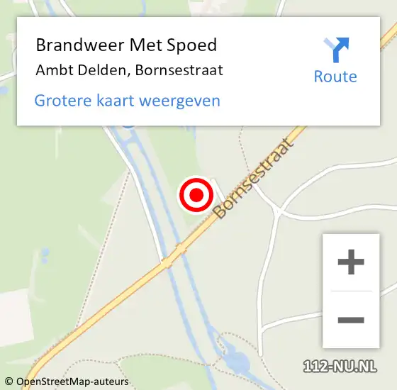 Locatie op kaart van de 112 melding: Brandweer Met Spoed Naar Ambt Delden, Bornsestraat op 21 oktober 2021 18:24