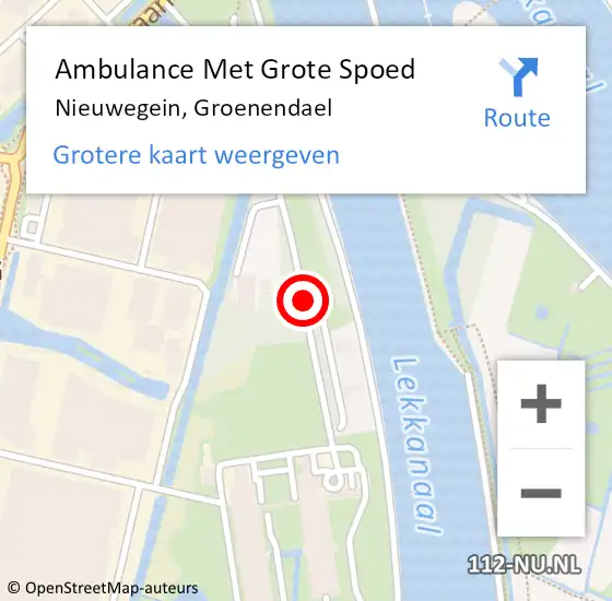 Locatie op kaart van de 112 melding: Ambulance Met Grote Spoed Naar Nieuwegein, Groenendael op 26 juni 2014 19:13
