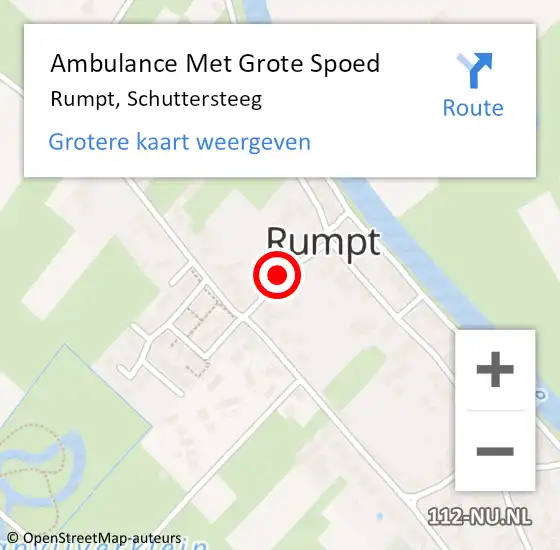 Locatie op kaart van de 112 melding: Ambulance Met Grote Spoed Naar Rumpt, Schuttersteeg op 21 oktober 2021 23:41