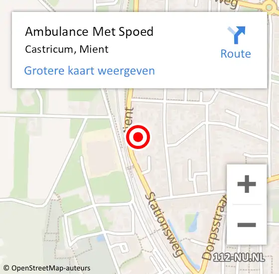 Locatie op kaart van de 112 melding: Ambulance Met Spoed Naar Castricum, Mient op 22 oktober 2021 03:52