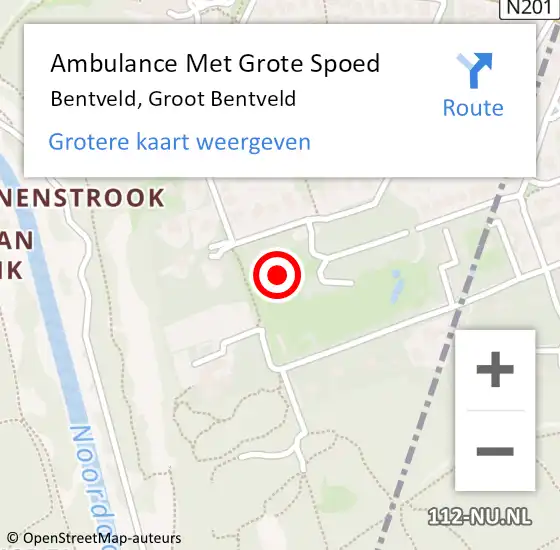 Locatie op kaart van de 112 melding: Ambulance Met Grote Spoed Naar Bentveld, Groot Bentveld op 22 oktober 2021 12:22