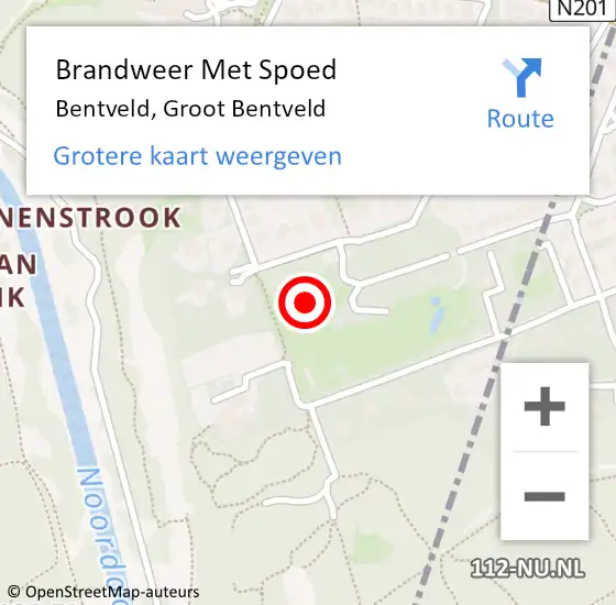 Locatie op kaart van de 112 melding: Brandweer Met Spoed Naar Bentveld, Groot Bentveld op 22 oktober 2021 12:23