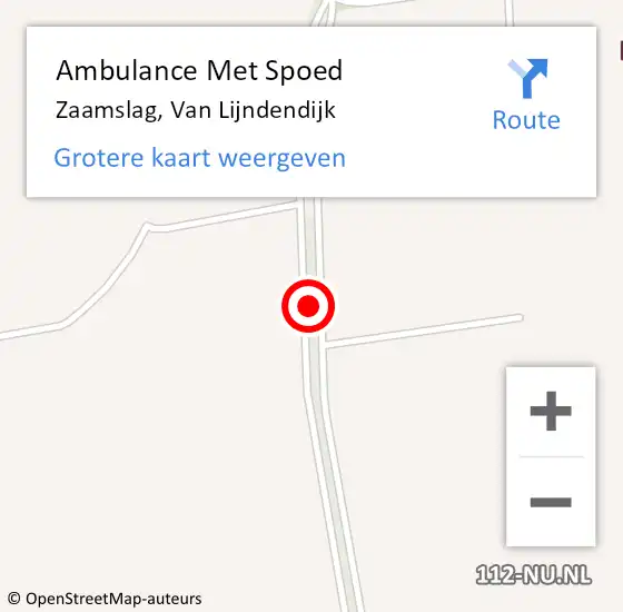 Locatie op kaart van de 112 melding: Ambulance Met Spoed Naar Zaamslag, Van Lijndendijk op 26 juni 2014 20:16