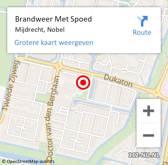 Locatie op kaart van de 112 melding: Brandweer Met Spoed Naar Mijdrecht, Nobel op 22 oktober 2021 20:37