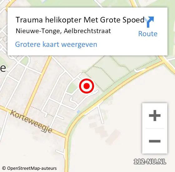 Locatie op kaart van de 112 melding: Trauma helikopter Met Grote Spoed Naar Nieuwe-Tonge, Aelbrechtstraat op 23 oktober 2021 03:17