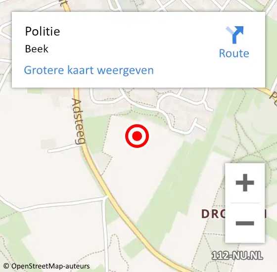 Locatie op kaart van de 112 melding: Politie Stein op 23 oktober 2021 05:49