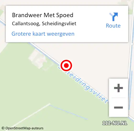 Locatie op kaart van de 112 melding: Brandweer Met Spoed Naar Callantsoog, Scheidingsvliet op 23 oktober 2021 13:50