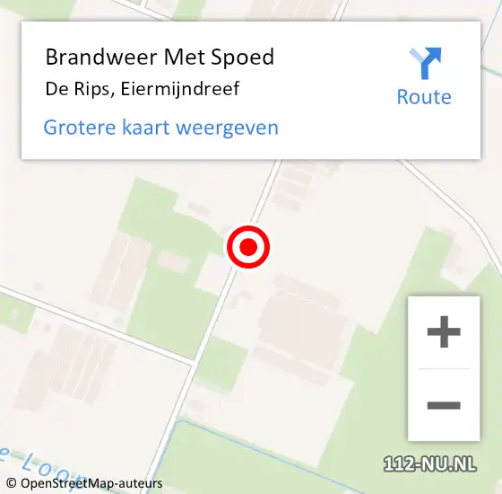Locatie op kaart van de 112 melding: Brandweer Met Spoed Naar De Rips, Eiermijndreef op 23 oktober 2021 15:52