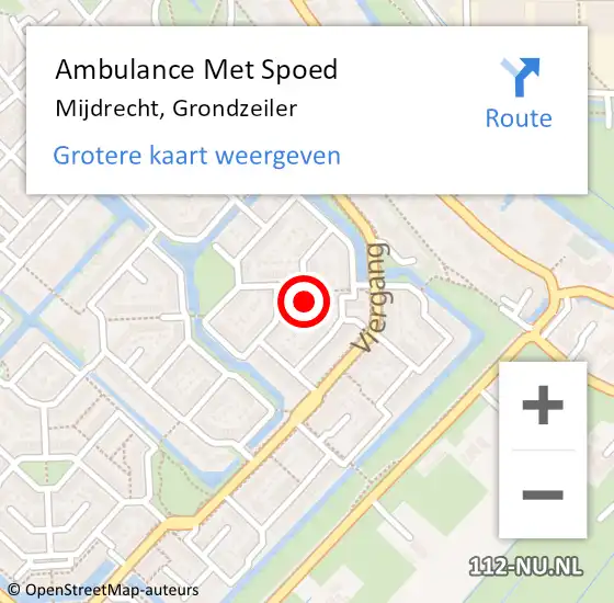 Locatie op kaart van de 112 melding: Ambulance Met Spoed Naar Mijdrecht, Grondzeiler op 23 oktober 2021 21:28