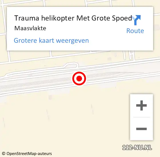 Locatie op kaart van de 112 melding: Trauma helikopter Met Grote Spoed Naar Maasvlakte op 24 oktober 2021 12:43