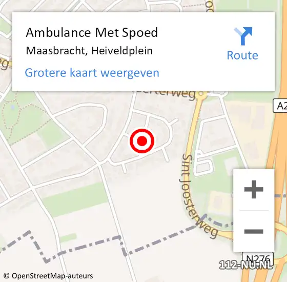 Locatie op kaart van de 112 melding: Ambulance Met Spoed Naar Maasbracht, Heiveldplein op 24 oktober 2021 13:39