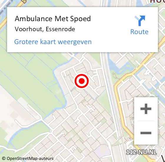 Locatie op kaart van de 112 melding: Ambulance Met Spoed Naar Voorhout, Essenrode op 24 oktober 2021 13:47