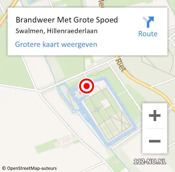 Locatie op kaart van de 112 melding: Brandweer Met Grote Spoed Naar Swalmen, Hillenraederlaan op 24 oktober 2021 14:01