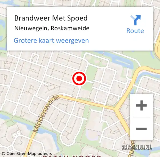 Locatie op kaart van de 112 melding: Brandweer Met Spoed Naar Nieuwegein, Roskamweide op 24 oktober 2021 15:21