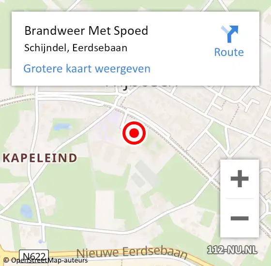 Locatie op kaart van de 112 melding: Brandweer Met Spoed Naar Schijndel, Eerdsebaan op 24 oktober 2021 16:00