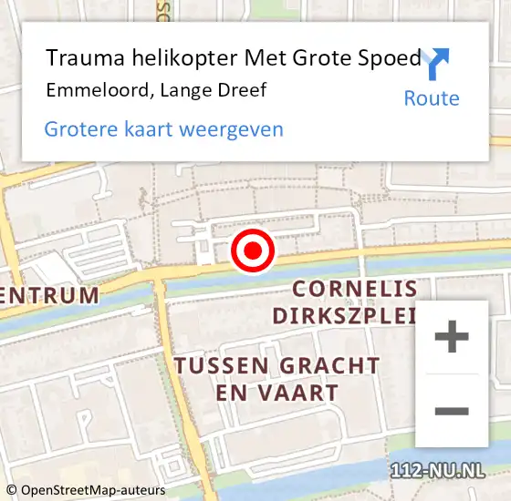 Locatie op kaart van de 112 melding: Trauma helikopter Met Grote Spoed Naar Emmeloord, Lange Dreef op 24 oktober 2021 16:41