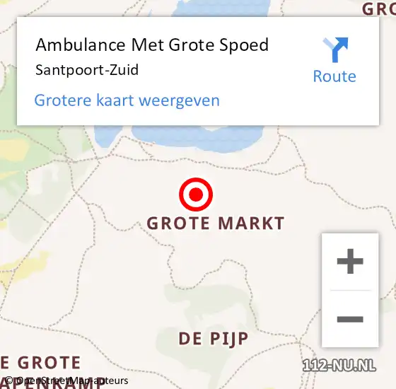 Locatie op kaart van de 112 melding: Ambulance Met Grote Spoed Naar Santpoort-Zuid op 25 oktober 2021 01:38