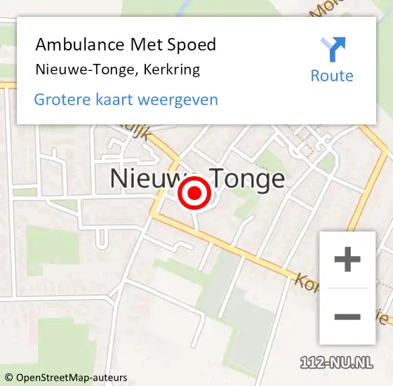 Locatie op kaart van de 112 melding: Ambulance Met Spoed Naar Nieuwe-Tonge, Kerkring op 25 oktober 2021 03:46