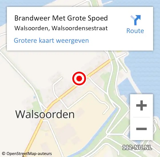 Locatie op kaart van de 112 melding: Brandweer Met Grote Spoed Naar Walsoorden, Walsoordensestraat op 25 oktober 2021 04:07