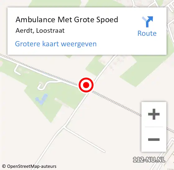 Locatie op kaart van de 112 melding: Ambulance Met Grote Spoed Naar Aerdt, Loostraat op 25 oktober 2021 06:22