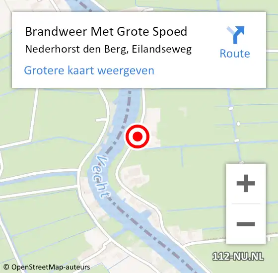 Locatie op kaart van de 112 melding: Brandweer Met Grote Spoed Naar Nederhorst den Berg, Eilandseweg op 6 oktober 2013 13:26