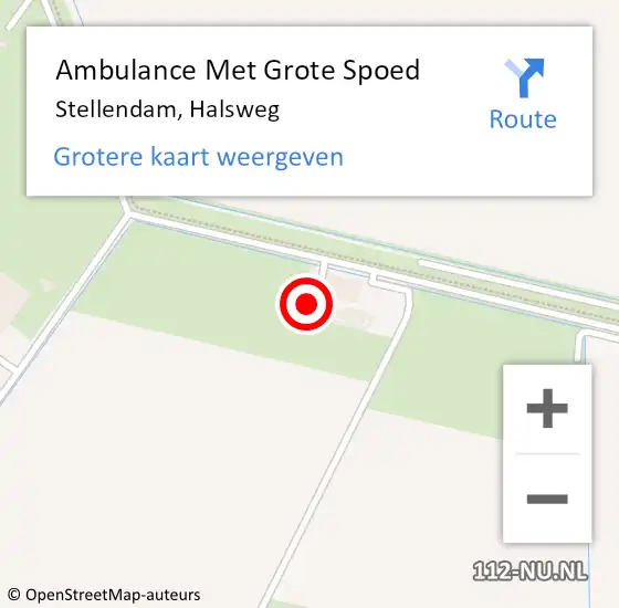 Locatie op kaart van de 112 melding: Ambulance Met Grote Spoed Naar Stellendam, Halsweg op 25 oktober 2021 18:24