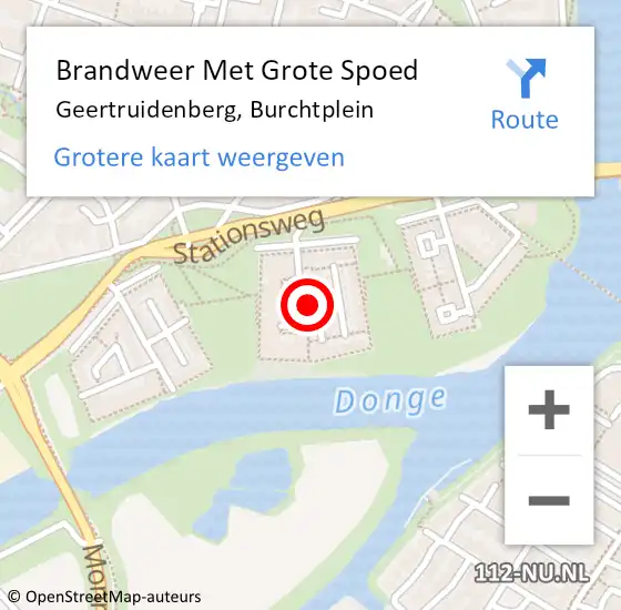 Locatie op kaart van de 112 melding: Brandweer Met Grote Spoed Naar Geertruidenberg, Burchtplein op 26 oktober 2021 02:29