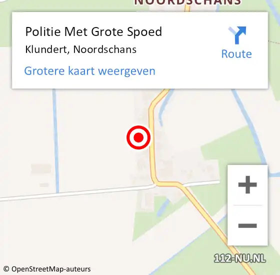 Locatie op kaart van de 112 melding: Politie Met Grote Spoed Naar Klundert, Noordschans op 26 oktober 2021 08:17