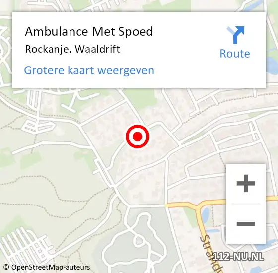 Locatie op kaart van de 112 melding: Ambulance Met Spoed Naar Rockanje, Waaldrift op 26 oktober 2021 15:38