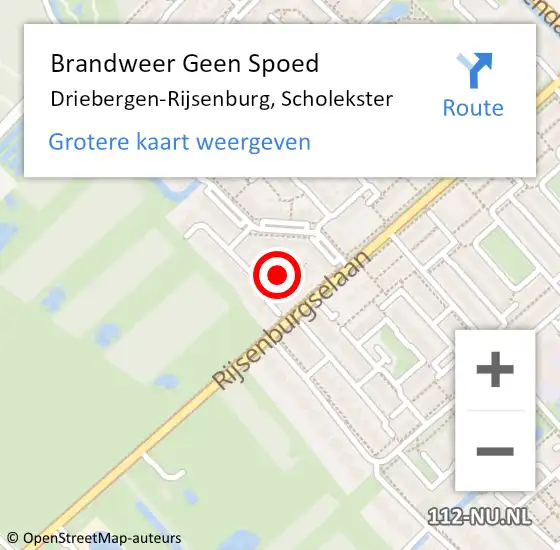 Locatie op kaart van de 112 melding: Brandweer Geen Spoed Naar Driebergen-Rijsenburg, Scholekster op 26 oktober 2021 16:54