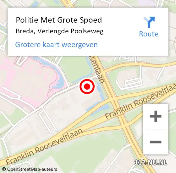 Locatie op kaart van de 112 melding: Politie Met Grote Spoed Naar Breda, Verlengde Poolseweg op 26 oktober 2021 19:41