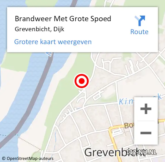 Locatie op kaart van de 112 melding: Brandweer Met Grote Spoed Naar Grevenbicht, Dijk op 27 oktober 2021 03:04