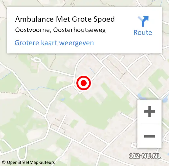 Locatie op kaart van de 112 melding: Ambulance Met Grote Spoed Naar Oostvoorne, Oosterhoutseweg op 27 oktober 2021 07:19