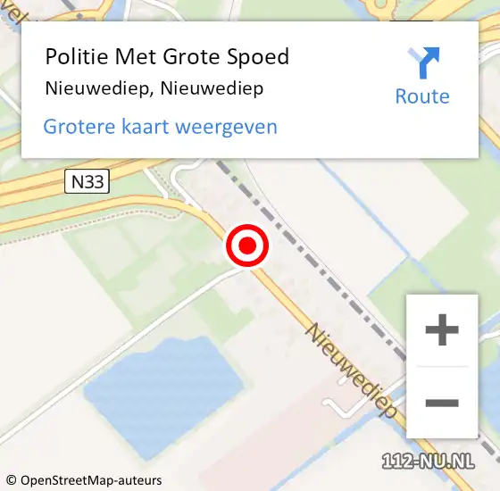 Locatie op kaart van de 112 melding: Politie Met Grote Spoed Naar Nieuwediep, Nieuwediep op 27 oktober 2021 09:21