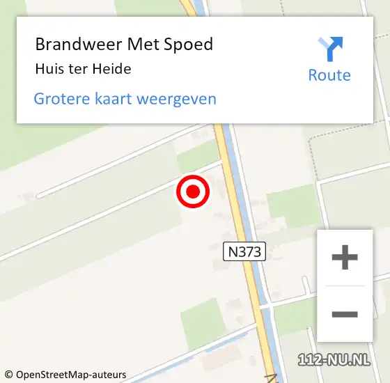 Locatie op kaart van de 112 melding: Brandweer Met Spoed Naar Huis ter Heide op 27 oktober 2021 09:44