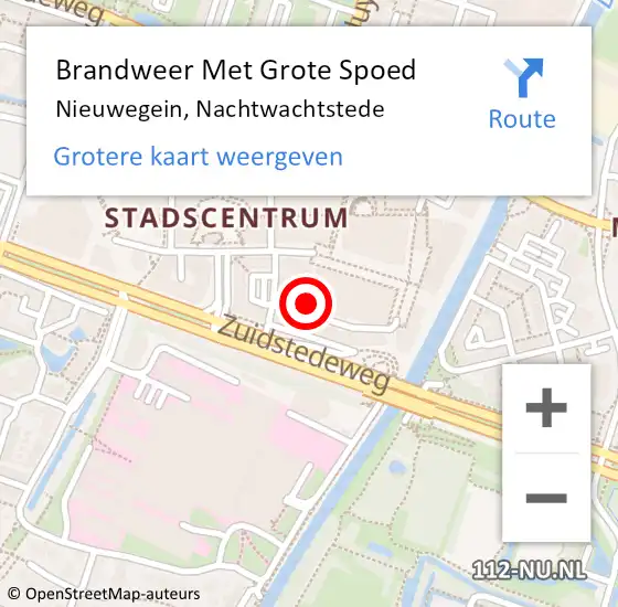 Locatie op kaart van de 112 melding: Brandweer Met Grote Spoed Naar Nieuwegein, Nachtwachtstede op 27 oktober 2021 09:55