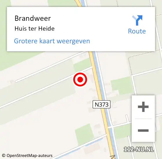 Locatie op kaart van de 112 melding: Brandweer Huis ter Heide op 27 oktober 2021 10:27