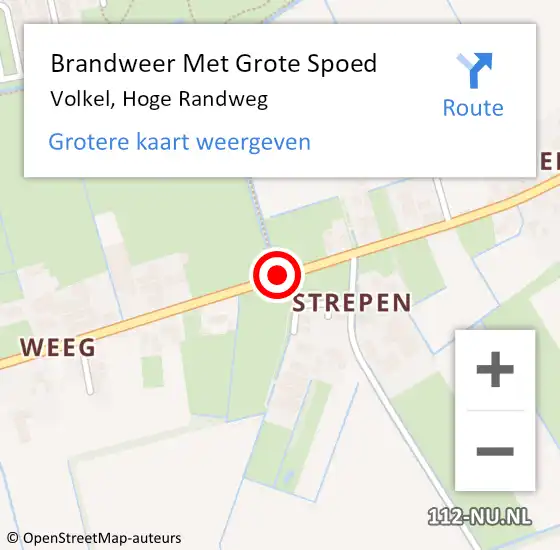 Locatie op kaart van de 112 melding: Brandweer Met Grote Spoed Naar Volkel, Hoge Randweg op 27 oktober 2021 13:22